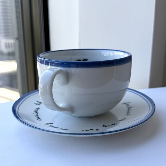 Molly Hatch Anthropologie Fortuitous Fortune Telling Tea Cup & Saucer Plate - Picture 3 of 9
